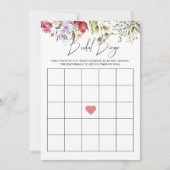 ブライダルフローラブライダルシャワーゲームカード 招待状 (正面)