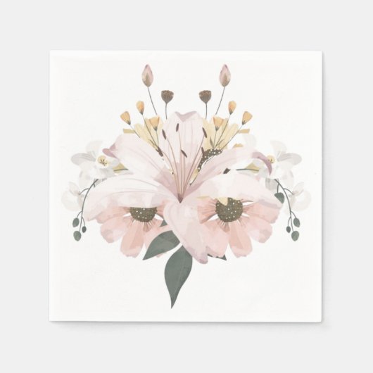ブライダルフローラ スタンダードカクテルナプキン (正面)