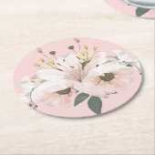 ブライダルフローラ ラウンドペーパーコースター (アングル)