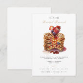 ブライダルブエレガントランチブライダルシャワー招待 エンクロージャーカード (正面/裏面)