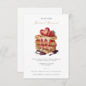 ブライダルブエレガントランチブライダルシャワー招待 エンクロージャーカード (正面/裏面)