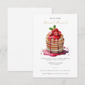 ブライダルブエレガントランチブライダルシャワー招待 エンクロージャーカード (正面/裏面)