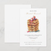 ブライダルブエレガントランチブライダルシャワー招待 エンクロージャーカード (正面/裏面)