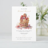 ブライダルブエレガントランチブライダルシャワー招待 エンクロージャーカード (スタンド正面)