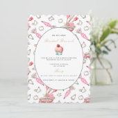 ブライダルブエレガントランチブライダルシャワー招待 招待状 (スタンド正面)