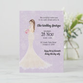 ブライダルブティックオープンハウスを選択バックグラウンドカラー 招待状 (スタンド正面)