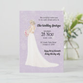 ブライダルブティックオープンハウスを選択バックグラウンドカラー 招待状 (スタンド正面)