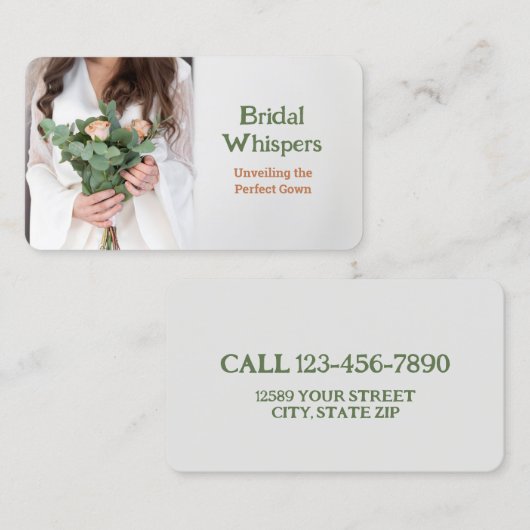 ブライダルブティック 名刺 (正面/裏面)
