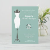 ブライダルブティック – 背景色を選択 招待状 (スタンド正面)