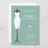 ブライダルブティック – 背景色を選択 招待状 (正面/裏面)