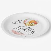 ブライダルブミニマルブルカクテルパーティー ペーパープレート (アングル)