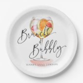 ブライダルブミニマルブルカクテルパーティー ペーパープレート (正面)