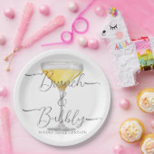 ブライダルブミニマルランチシャンパンパーティー ペーパープレート (パーティー)