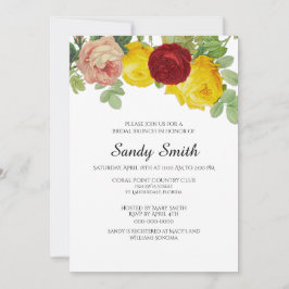 ブライダルブランチとかわいらしバラフローラ 招待状