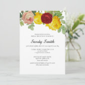 ブライダルブランチとかわいらしバラフローラ 招待状 (スタンド正面)