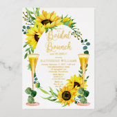ブライダルブランチひまわり |ユーカリフローラフレーム 箔招待状 (正面)