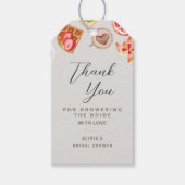 ブライダルブランチイラストグレイシッシュサンキュー ギフトタグ (正面)