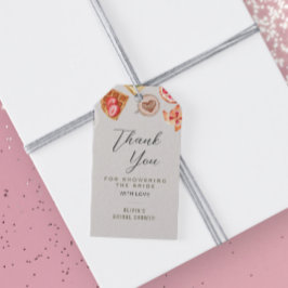 ブライダルブランチイラストグレイシッシュサンキュー ギフトタグ