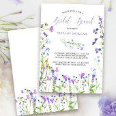 ブライダルブランチパープルワイルドフラワーディンティフローラ 招待状