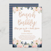 ブライダルブランチフローラブライダルシャワー招待 招待状 (正面/裏面)