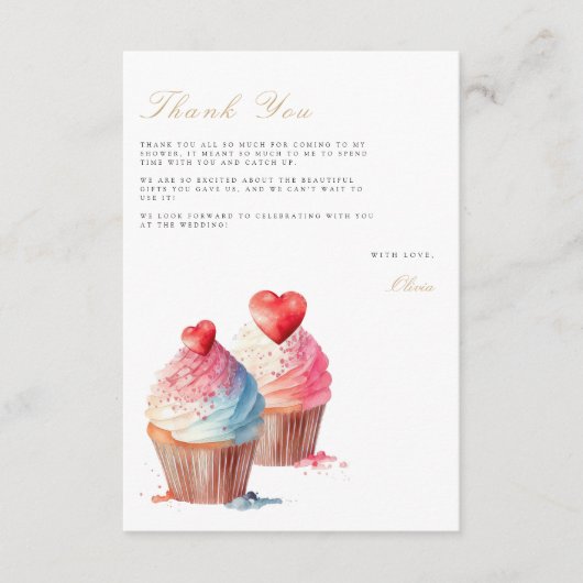 ブライダルブランチブライダルシャワーサンキューカード エンクロージャーカード (正面)