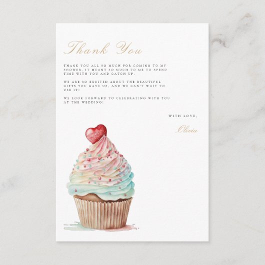 ブライダルブランチブライダルシャワーサンキューカード エンクロージャーカード (正面)