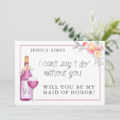 ブライダルブランチメイド・オブ・オーナー（花嫁付き添い人）カード 招待状 (スタンド正面)