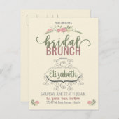 ブライダルブランチヴィンテージバラシャワー インビテーションポストカード (正面/裏面)