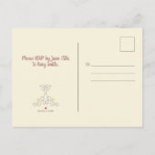 ブライダルブランチヴィンテージバラシャワー インビテーションポストカード (裏面)