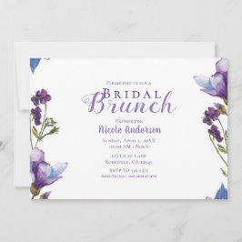 ブライダルブランチ春の花紫フローラ 招待状