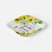 ブライダルブランチ&バブルシャワーボホサンフラワーパペ ペーパープレート (傾斜あり)