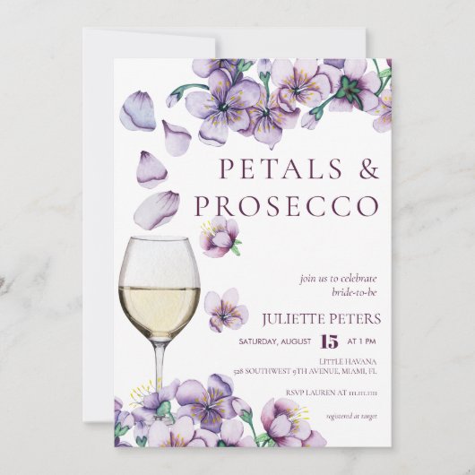 ブライダルブランチ| パステル フラワーズ 招待状 (正面)