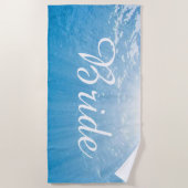 ブライダルブリスシェーカスタマイズズ:Your Seascape ビーチタオル (正面)
