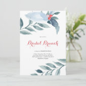 ブライダルブルンチウォーターカラーレッドベリーズホリデーパーティー 招待状 (スタンド正面)