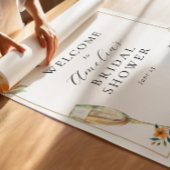 ブライダルブルンチオレンジウェディングシャワーウェルカムサイン ポスター