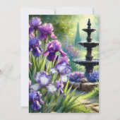 ブライダルブルンチパープルアイリス 招待状 (裏面)