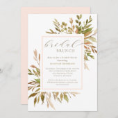 ブライダルブルンチボタニカルグリーナリーブライダルシャワー 招待状 (正面/裏面)