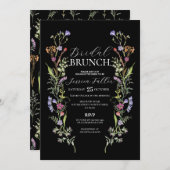 ブライダルブルンチワイルドフラワーズフローラディティディーダーク 招待状 (正面/裏面)