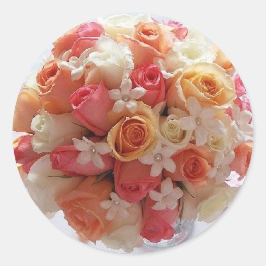 ブライダルブーケ封筒用シールシール ラウンドシール (正面)