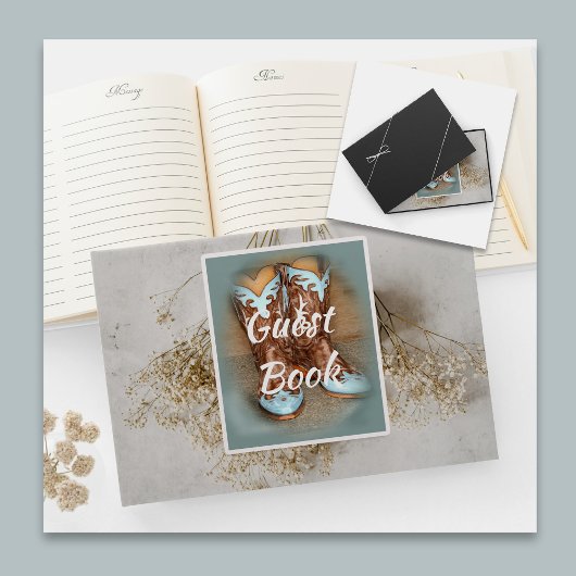 ブライダルブーツとドライフラワー ゲストブック