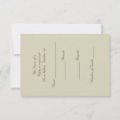 ブライダルブーツと乾燥した赤ちゃんの息 出欠カード (裏面)