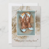 ブライダルブーツと赤ちゃんの息 招待状 (正面)