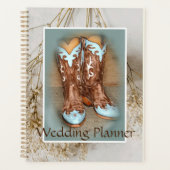ブライダルブーツと赤ん坊の息結婚の プランナー手帳 (正面)