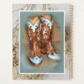 ブライダルブーツと赤ん坊の息結婚の プランナー手帳 (裏面)