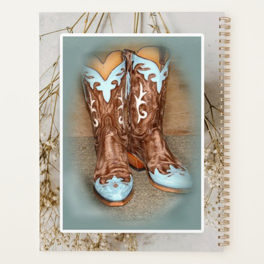 ブライダルブーツと赤ん坊の息結婚の プランナー手帳 (裏面)