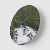 [ブライダルベールからのランオフ滝]、[OR] ラウンド壁時計 (傾斜)
