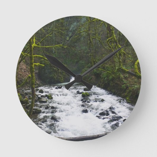 [ブライダルベールからのランオフ滝]、[OR] ラウンド壁時計 (正面)