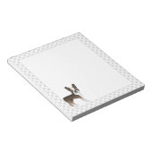 ブライダルボストンテリアかわいい漫画の犬とポーズ ノートパッド (アングル)