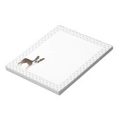 ブライダルボストンテリアかわいい漫画の犬とポーズ ノートパッド (回転)