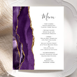 ブライダルメニュー表 パープル ゴールド アゲート